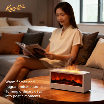 Mini Flame Fireplace Diffuser - Ultrasonic Humidifier With Realistic Flame Effect